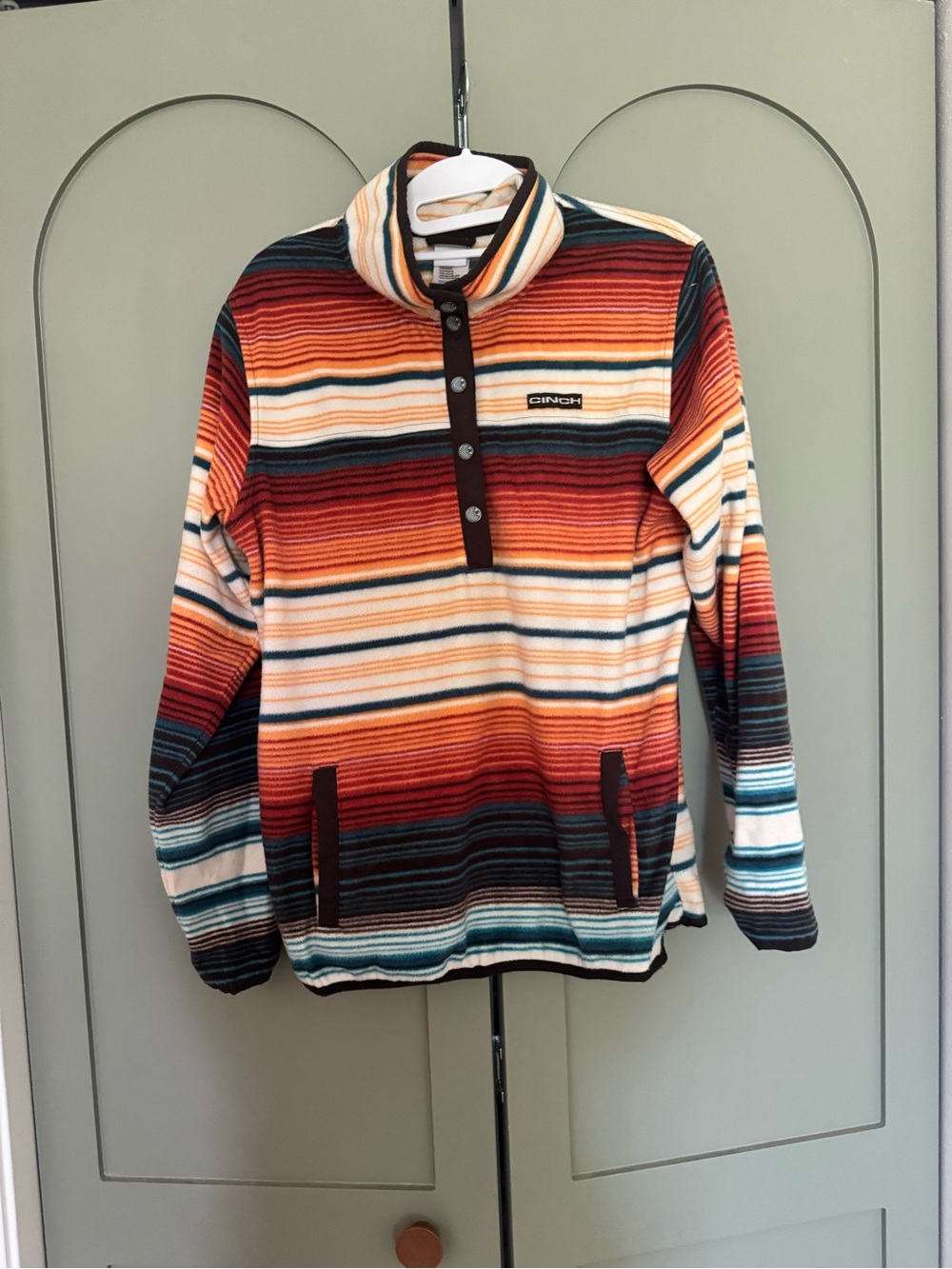Cinch Women's button up Western soft Sweater in Rust, Teal, Cream, Navy, Black